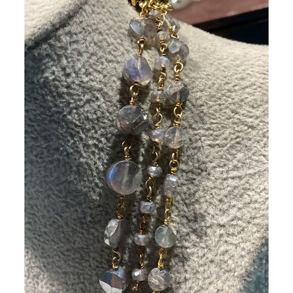 Vintage Rachel Reinhardt Labradorite Layered Necklace - Picture 3 of 6